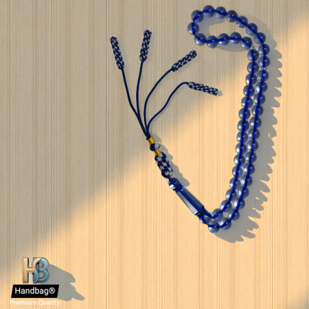 سبحة كويتية لون ازرق شفاف 2