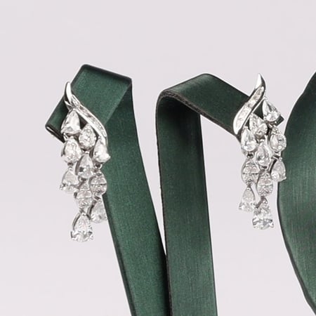 اقراط نصف طقم رينيل فضه 925