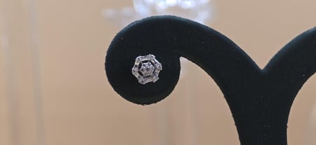 Snowflake اقراط فضه 925 بديل الالماس حلق
