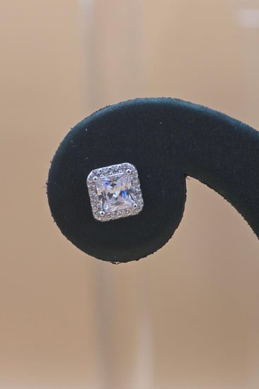 Elegant اقراط فضه 925 بديل الالماس حلق