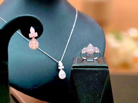 frozen نصف طقم فضه 925 قلاده و خاتم واقراط