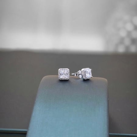 Elegant اقراط فضه 925 بديل الالماس حلق