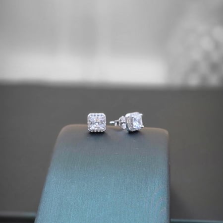 Elegant اقراط فضه 925 بديل الالماس حلق