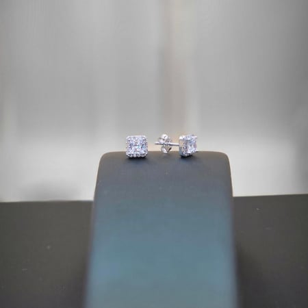 Elegant اقراط فضه 925 بديل الالماس حلق