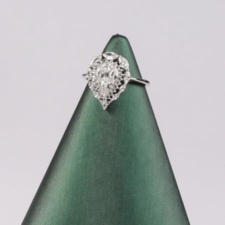 خاتم نصف طقم قطره نور فضه 925