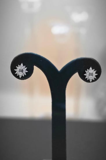 Be Star اقراط فضه 925 بديل الالماس حلق