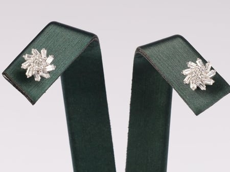 بريق الشمس اقراط فضه 925 بديل الالماس حلق