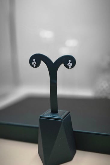 Bee اقراط فضه 925 بديل الالماس حلق