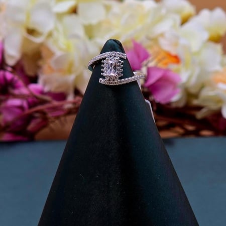 إبهار خاتم فضه 925 بديل الالماس