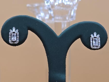 تميزي اقراط فضه 925 بديل الالماس حلق