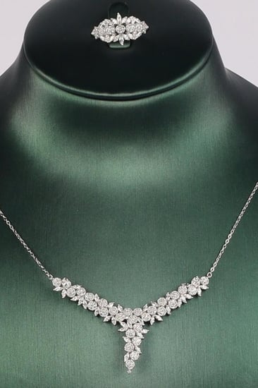 قلاده و خاتم  طقم ليرا فضه ٩٢٥