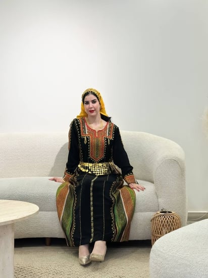 ثوب عسيري اسود رقم 34