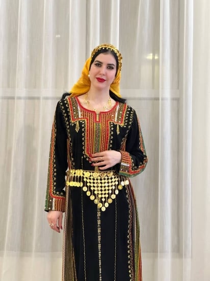 ثوب عسيري اسود رقم 34