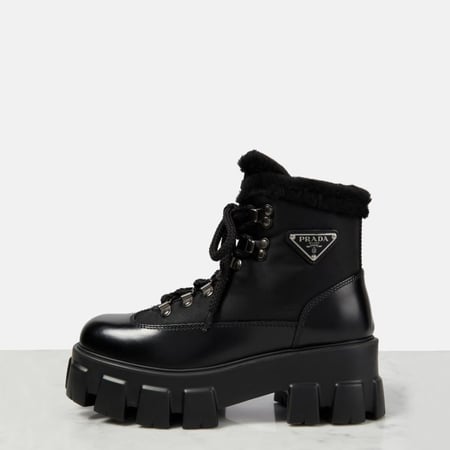 Monolith leather combat boots