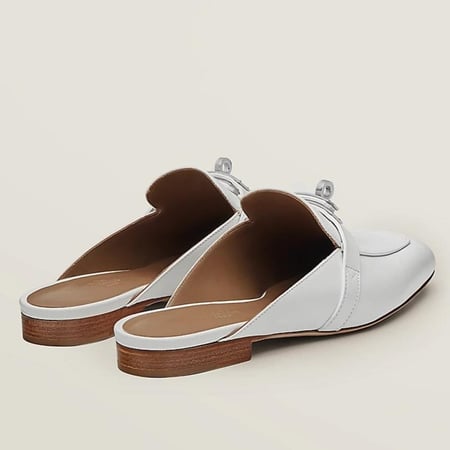 Hermes Black Leather Oz Mule