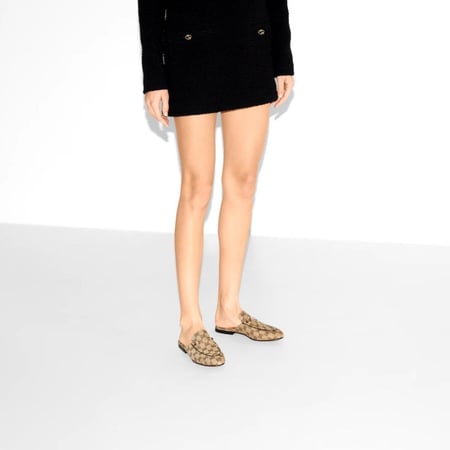 Gucci Beige/Brown GG Canvas Princetown Flat Mules