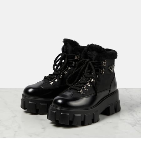 Monolith leather combat boots