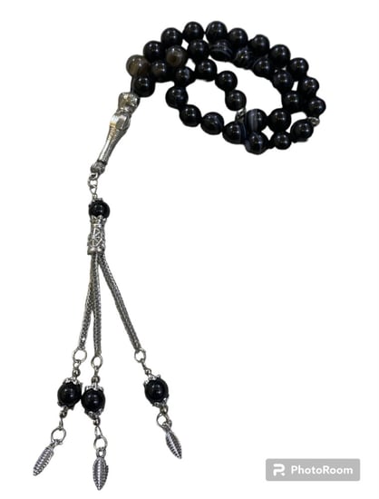 سبحة من العقيق الاسود الفاخر