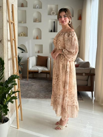 فستان ستايل الـ Off-Shoulder