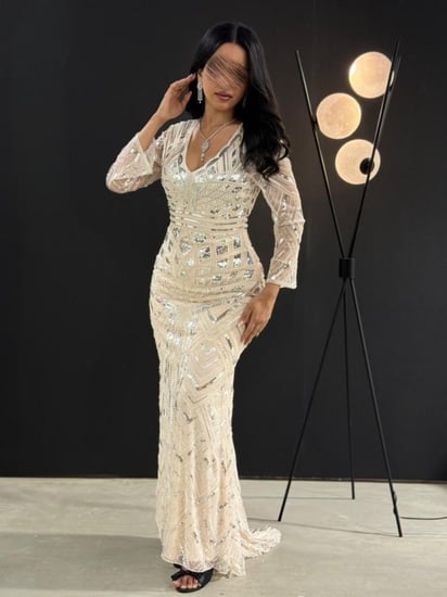 فستان  بريق الألماس