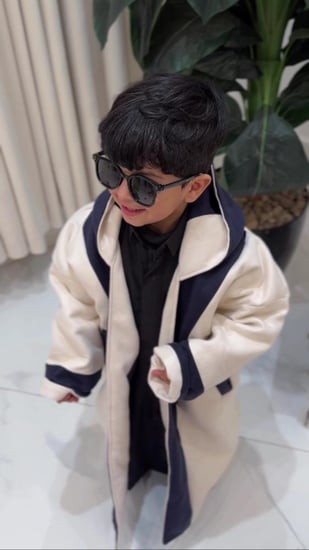 فروه دبل فيس مع شال للاسم متحرك