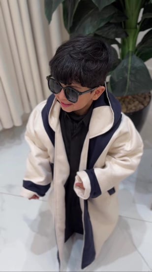 فروه دبل فيس مع شال للاسم متحرك