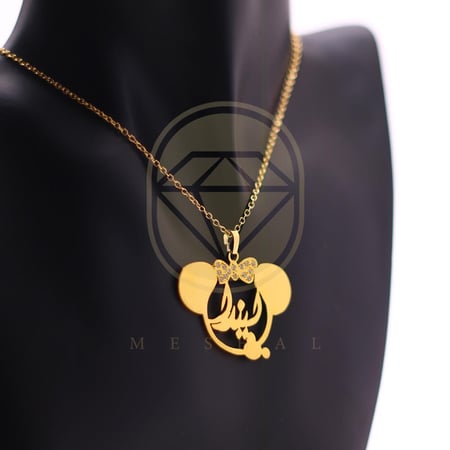 سلسال مطلي بالذهب ليندا مع زركونات