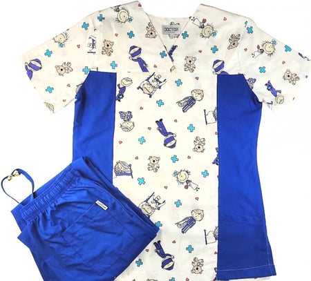 موديل سكراب طبي نسائي - طقم كامل - خامة تريكوتون