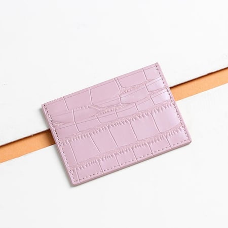 حامل بطاقات وهج - وردي