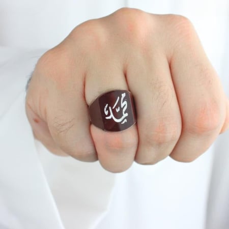 خاتم فضة رجالي تصميم خاص