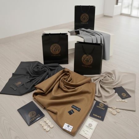 قماش ثوب فخم من ڤيرزاتشي هدية مميزة للرجال وأزرار الثوب