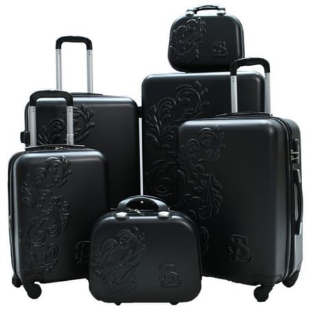 طقم شنط فايبر 6 قطع بعدة الوان