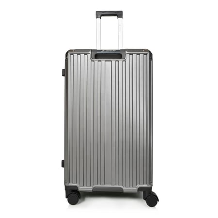 طقم شنط سفر ثلاثة قطع ABS مع إطار و زوايا ألومنيوم لون رمادي غامق