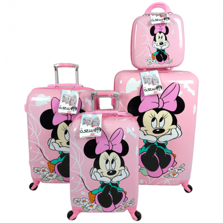 حقائب سفر ميني ماوس ميكي ماوس 4 قطع لون وردي