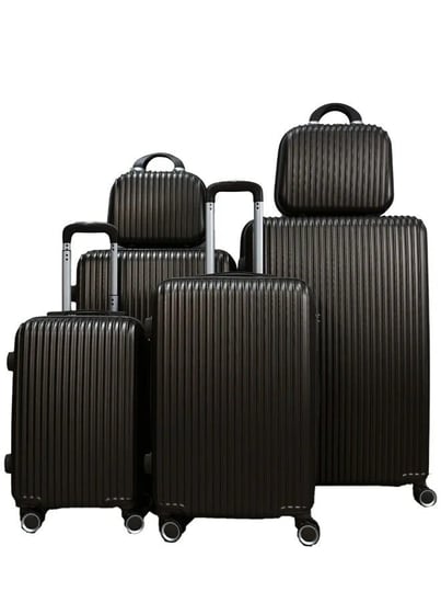 تشكيلة شنط سفر 6 قطع على شكل خطوط بعدة الوان