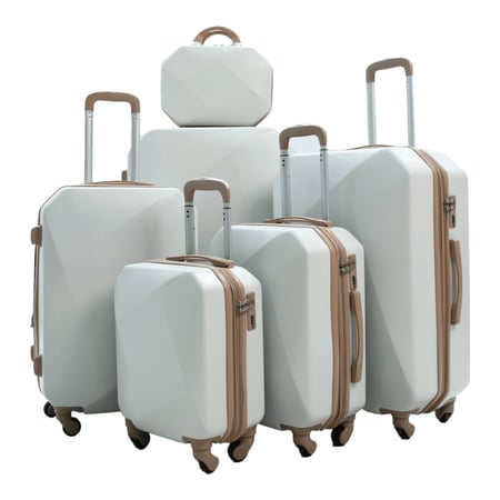 طقم شنط سفر لون بيج كاكي