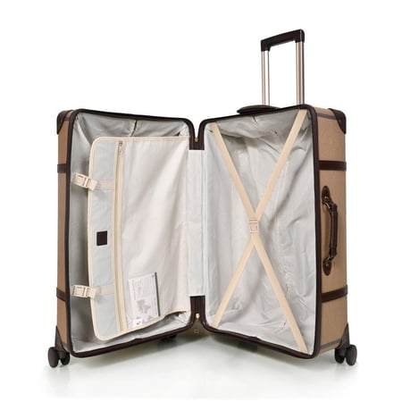 طقم شنط سفر كلاسيكية UNIWALKER يونيووكر 4 قطع, لون بني فاتح