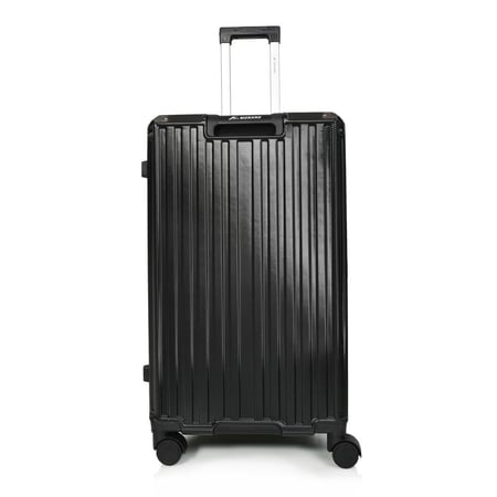 طقم شنط سفر ثلاثة قطع ABS مع إطار و زوايا ألومنيوم لون أسود