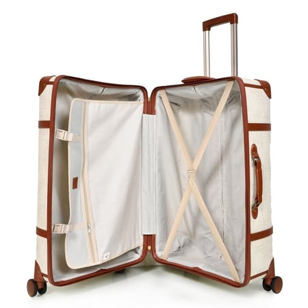 طقم شنط سفر كلاسيكية UNIWALKER يونيووكر 4 قطع, لون بيج