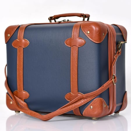 طقم مجموعة شنط سفر كلاسيكية من يونيووكر UNIWALKER ، شنطة سفر كلاسيكية مع عجلات دوارة وقفل تي اس ايه وشنطة حمل للنساء والرجال 4 قطع ، فينتاج , لون كحلي