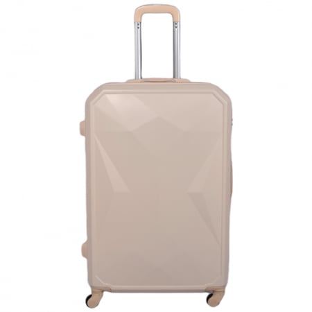 شنط سفر فايبر 4 قطع لون بيج غامق