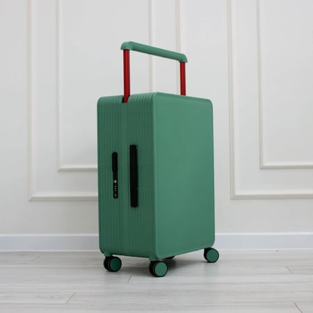 شنطة سفر صلبة Unisex مقاس وسط لون أخضر 24 إنش بتصميم راقي وهادئ