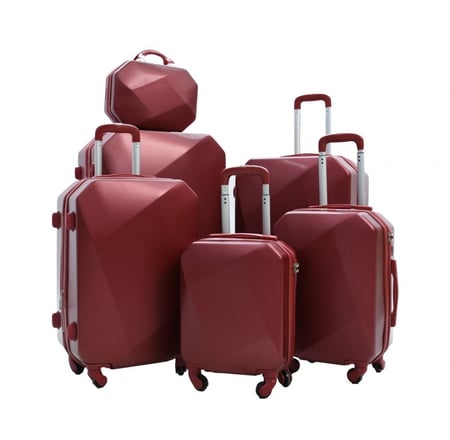 مورانو مجموعة حقائب سفر بعجلات دوارة مكونة من 6 قطع عدة الوان