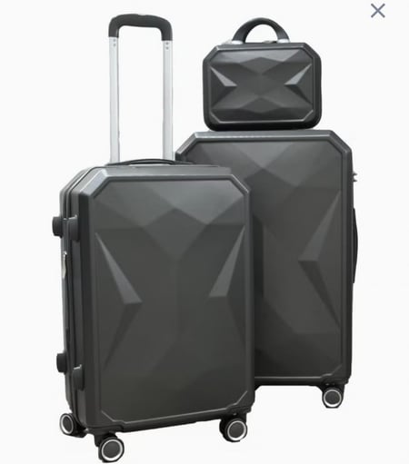 طقم شنط للسفر مكون من 5 قطع لون رمادي غامق