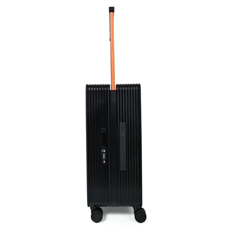 مورانو حقيبة سفر متينة للجنسين من Morano خفيفة الوزن، حقيبة باربع بعجلات دوارة مع قفل مدمج من TSA (2-قطع ,أسود)