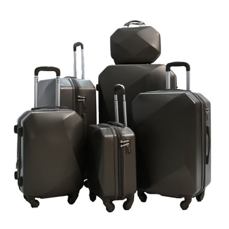 مورانو مجموعة حقائب سفر بعجلات دوارة مكونة من 6 قطع عدة الوان