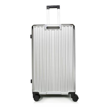 طقم شنط سفر ثلاثة قطع ABS مع إطار و زوايا ألومنيوم لون رمادي فاتح