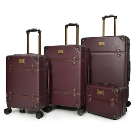 طقم حقائب سفر مكون من 3 قطع بلون كحلي مصنوع من خامة ABS المتينة