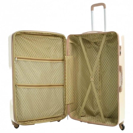 صورة شنط سفر من الداخل بجيوب داخلية وتقسيمات