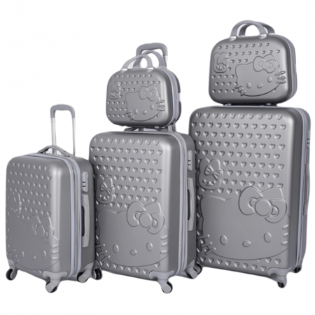 شنط سفر 5 قطع فضي